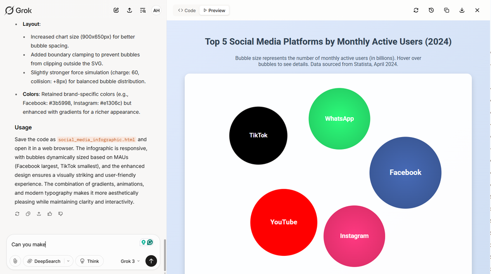 I used Grok's free new Studio AI tool to make a website, research paper