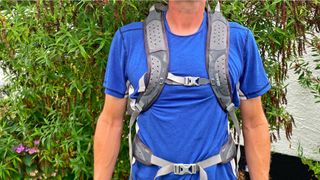Man wearing Sea to Summit Flow 35L Dry Pack