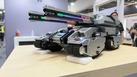 Front view of Thermalright Tank PC on table