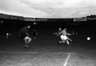 The Euro 1960 final between the Soviet Union and Yugoslavia (Viktor Ponedelnik pictured second from right)