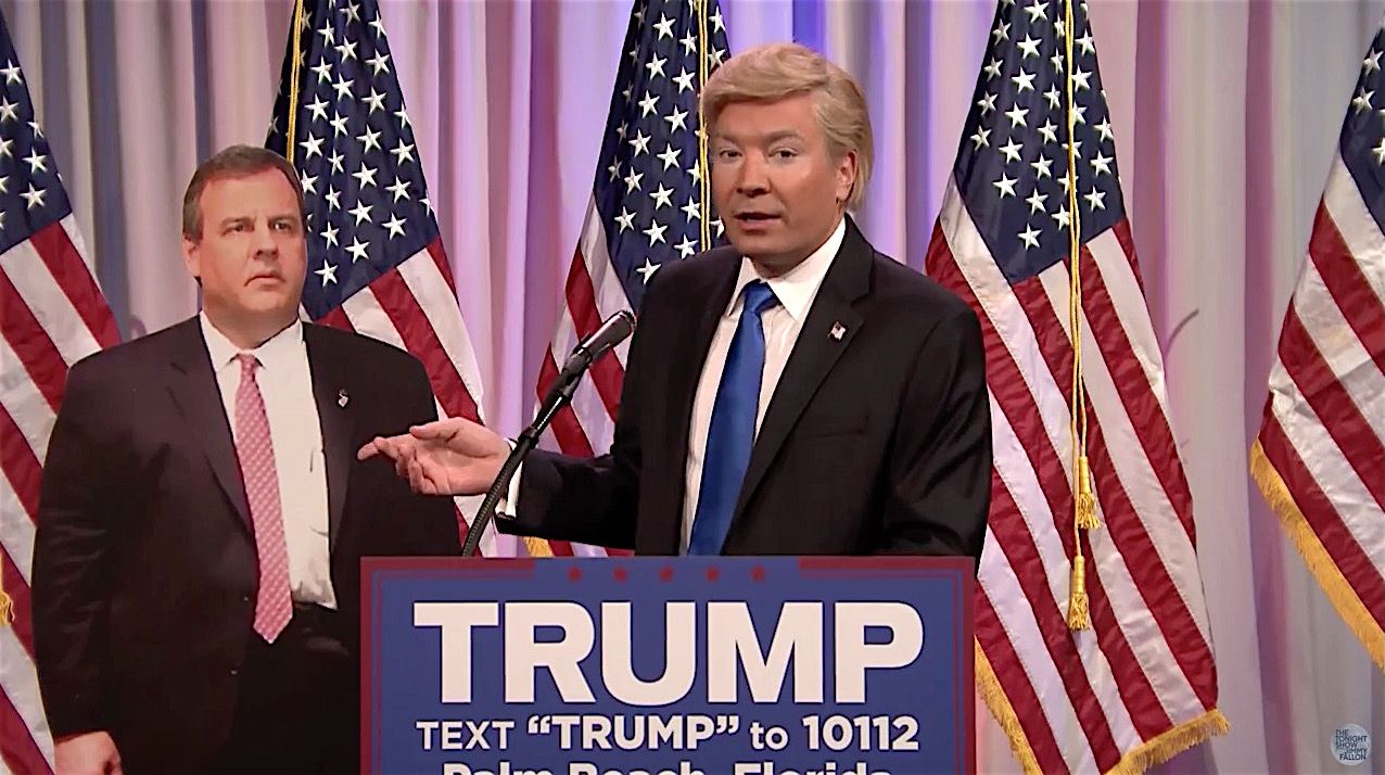 Jimmy Fallon&amp;#039;s Donald Trump mocks Chris Christie