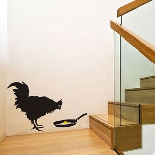 banksy chicken and egg wall stickers