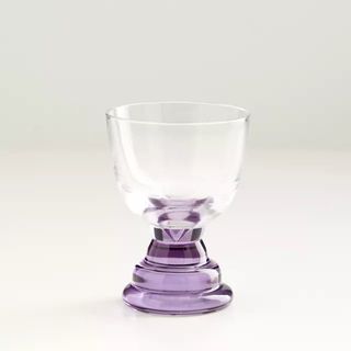 Stepped cocktail glass with purple base