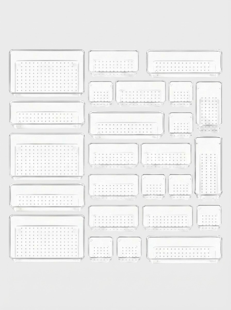 Clear plastic drawer organizers | 25 pieces