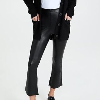 Faux leather capri pants