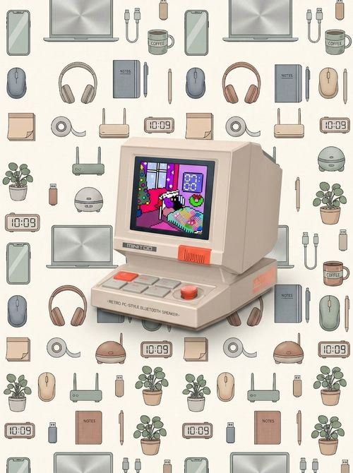 Divoom Minitoo Retro PC-Style Bluetooth Speaker
