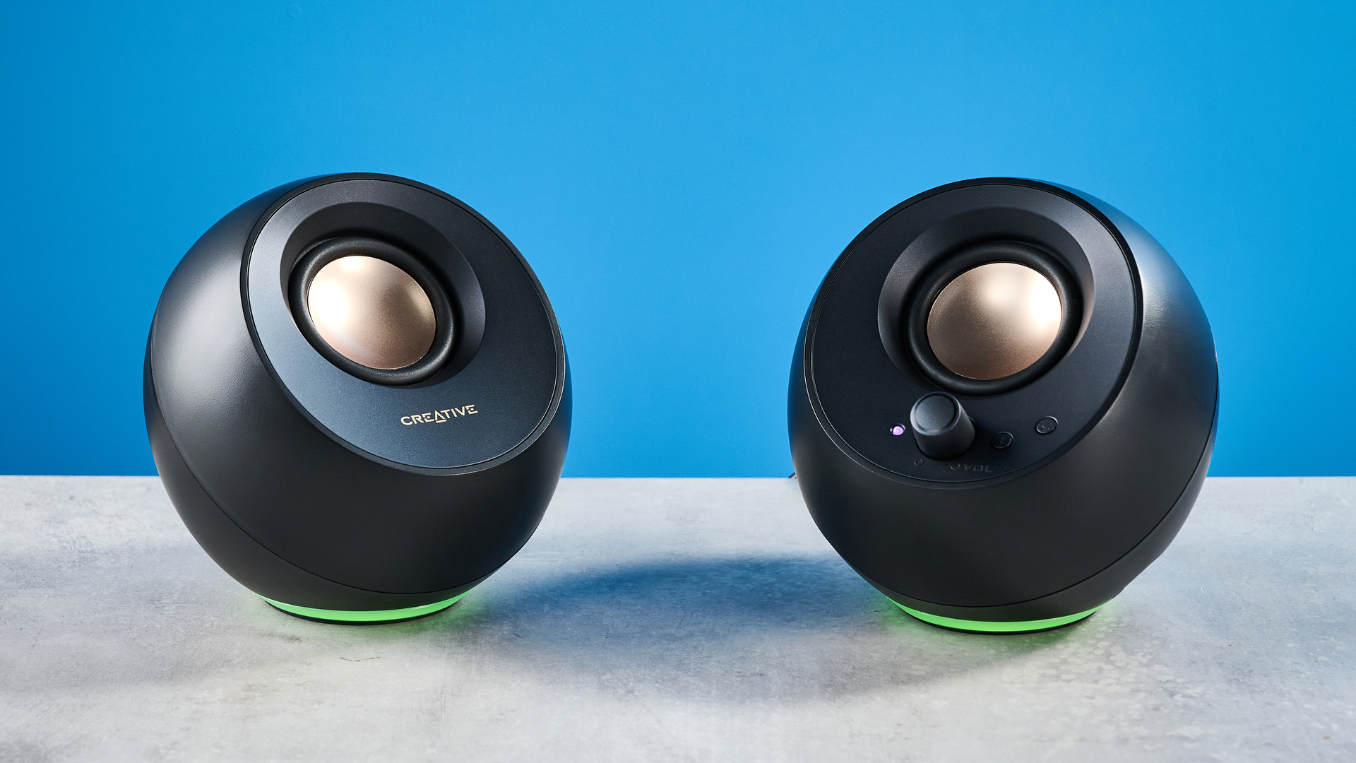 Black Creative Pebble Pro computer speakers