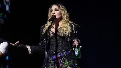 Madonna performs onstage during The Celebration Tour