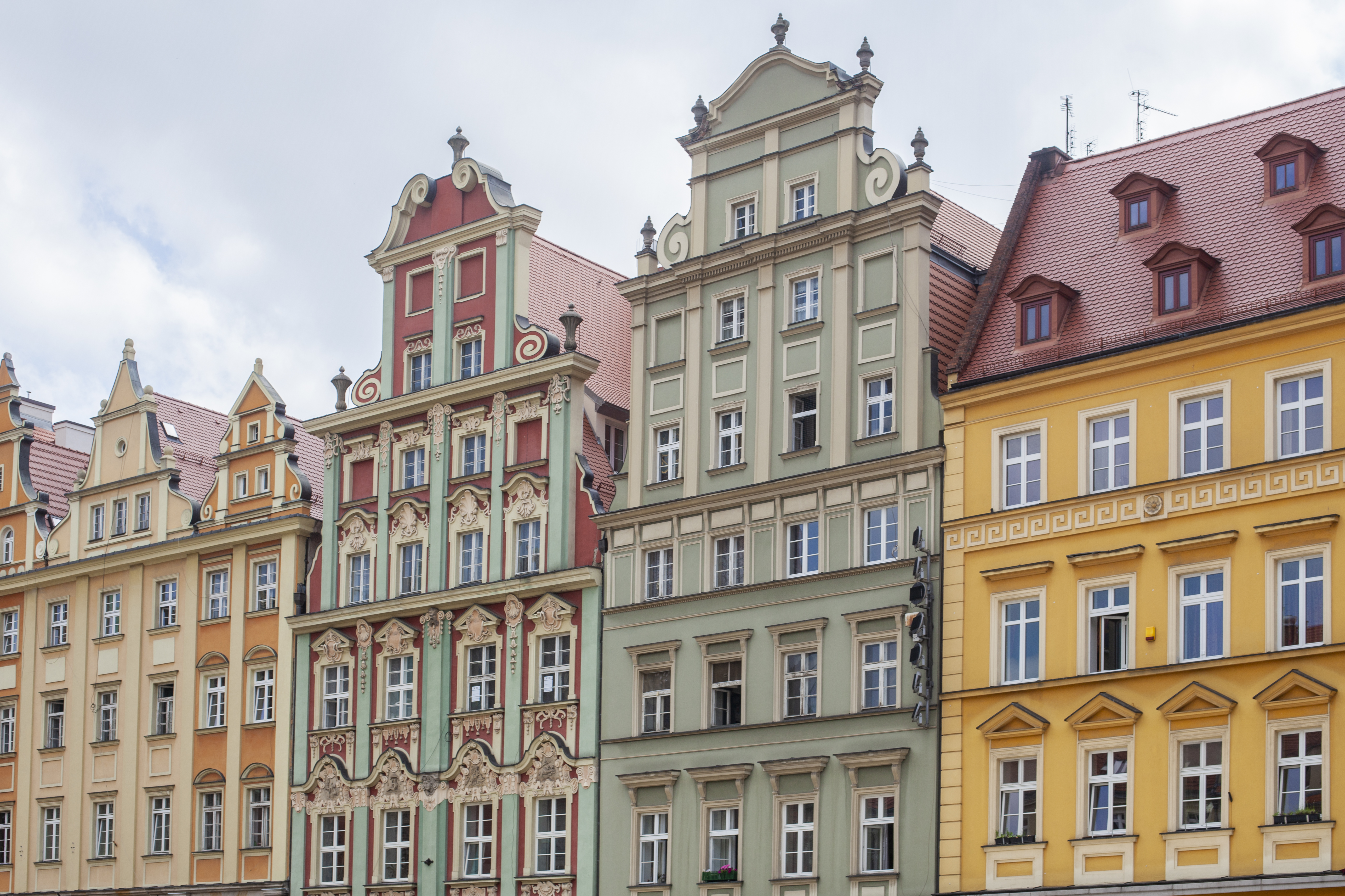 Colorful buildings in Wroclaw, Poland
