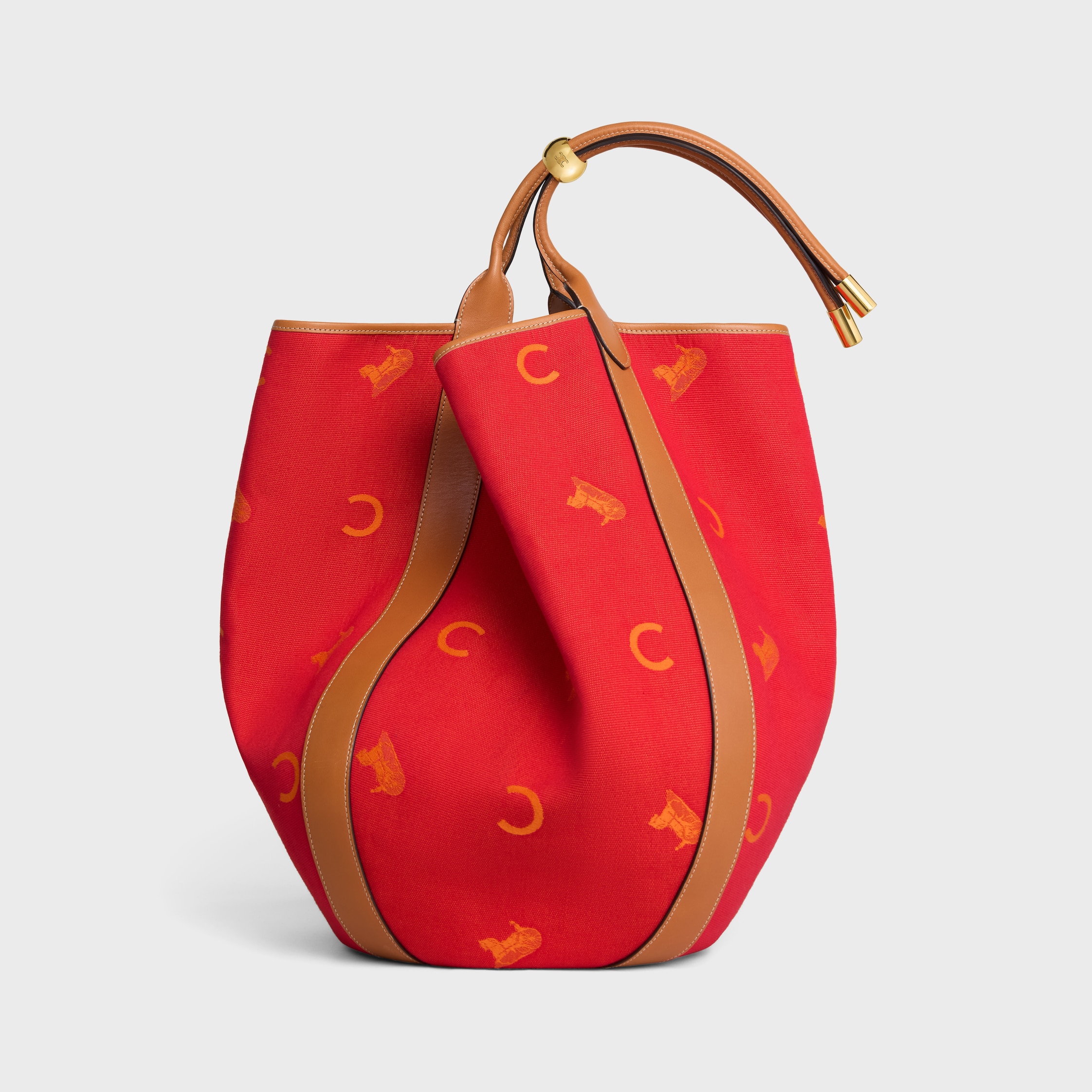 Large Drop Bucket Bag in Jacquard C Sulky Textile