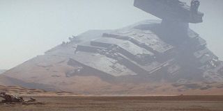 Crashed Star Destroyer in Star Wars: The Force Awakens