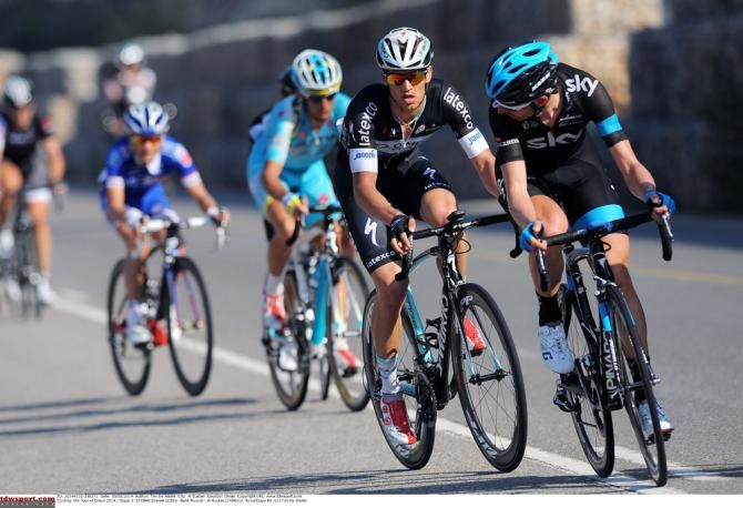 An attentive Zdenek Stybar (Omega Pharma-QuickStep) marks an attack