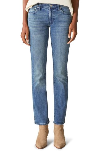 Sweet Straight Mid Rise Straight Leg Jeans