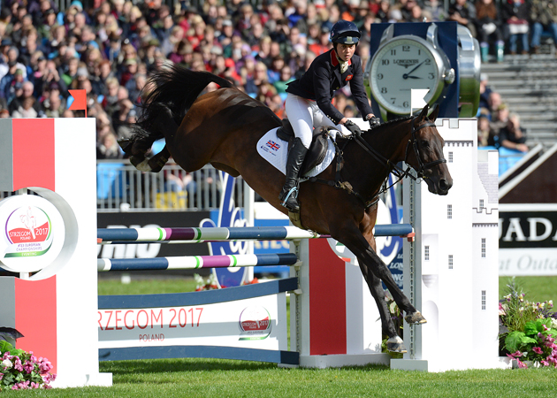 Kitty KING (GBR) riding Persimmon, during the Cross Country phase of the Longines FEI European Eventing Championship 2015 at Blair Castle, in Blair Atholl near Pitlochry in Perthshire, Scotland, UK , on 9th September 2015