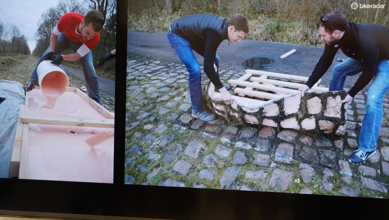 To quantify exactly what cobbles do to a bike at speed, Trek took a mold of a section of the Arenberg Forest, an iconic part of Paris-Roubaix