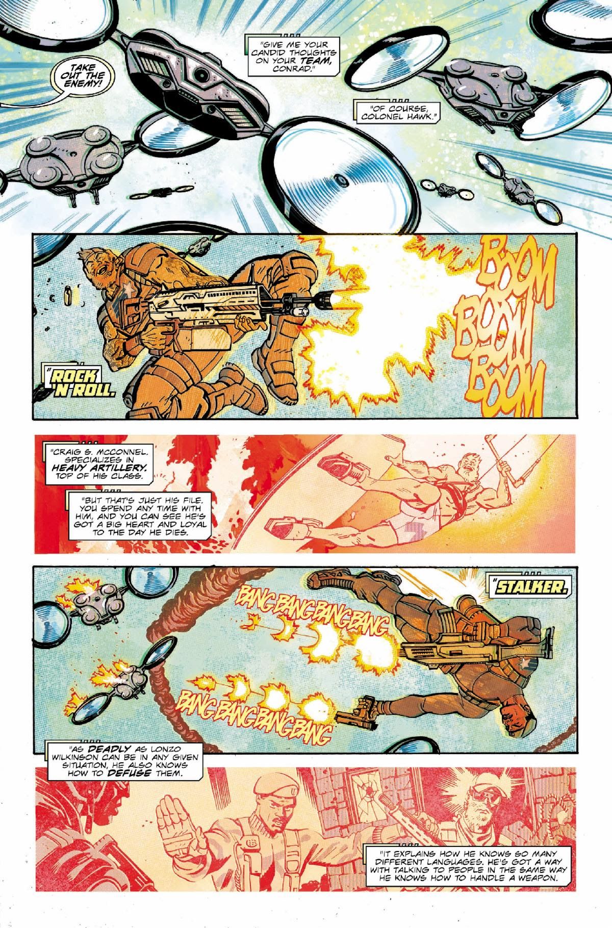 Preview art pages from G.I. Joe #1.
