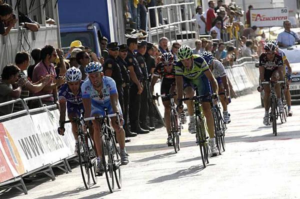 Stefan Schumacher (Gerolsteiner) finishes stage 14.