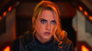 Ensign Charly Burke (Anne Winters) takes one for the team in "The Orville" Season 3, episode 9 "Domino"