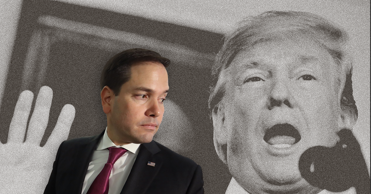 Marco Rubio and President Trump.