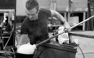 He is creating new hand-blown glass works and lighting installations for the gallery.