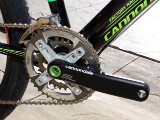 The top-end Scalpel Ultimate features Cannondale's own Hollowgram SL crank with SRAM XX chainrings.