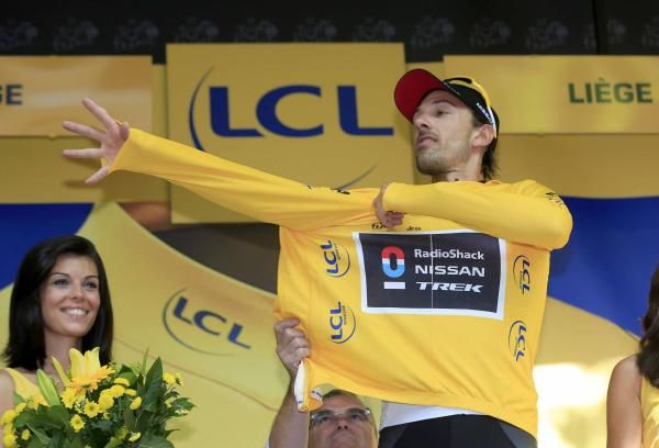 Fabian Cancellara (RadioShack-Nissan) is well-used to wearing yellow.