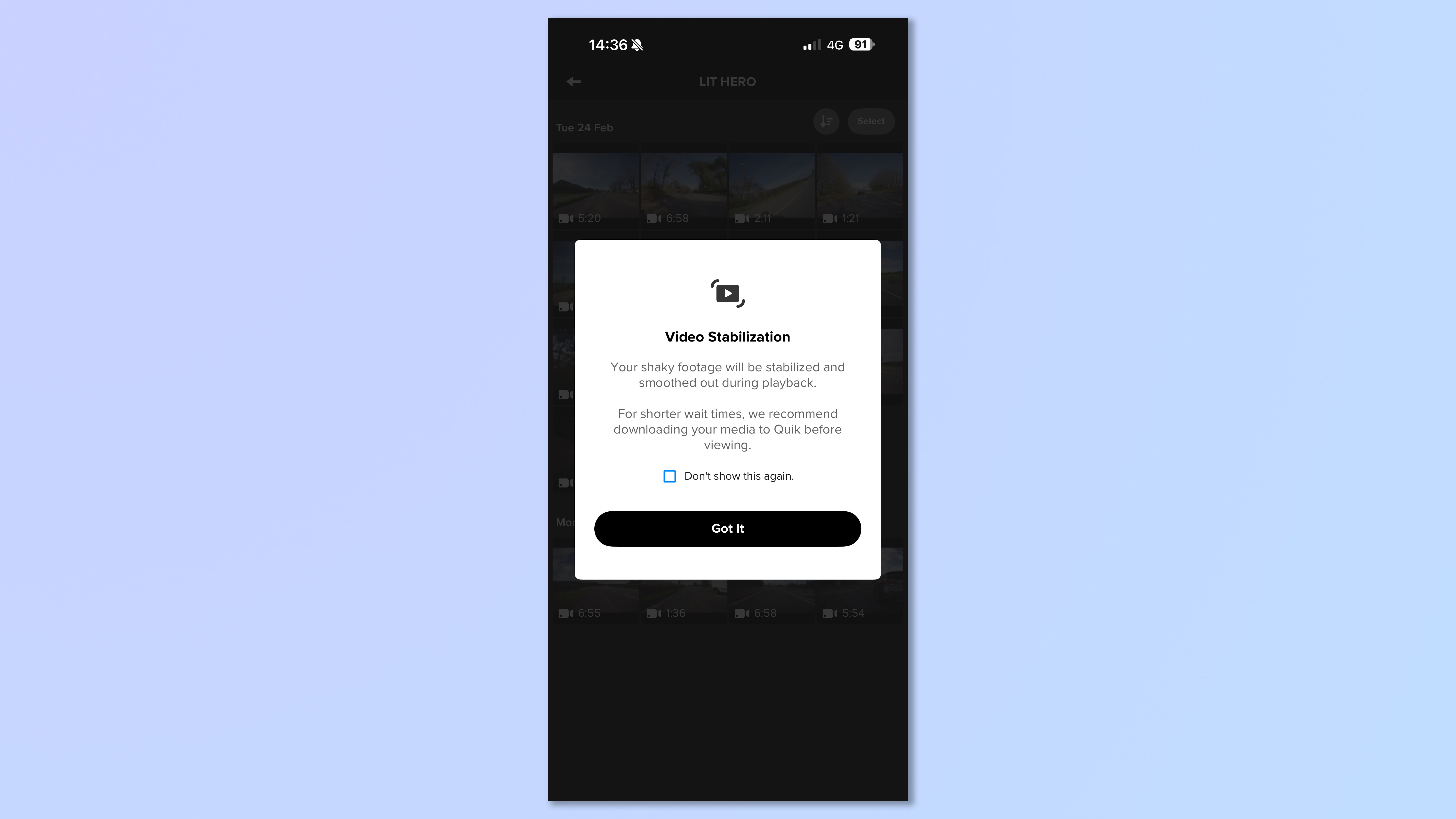 GoPro Quik app screenshot
