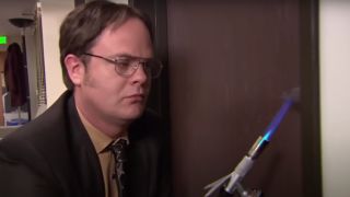Dwight heating up the door handles