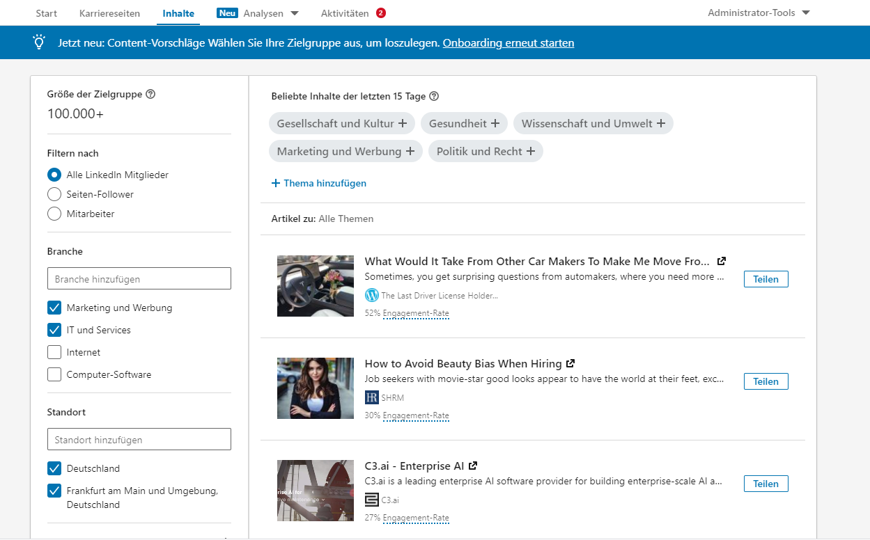 bessere LinkedIn Reichweite 10 Tipps