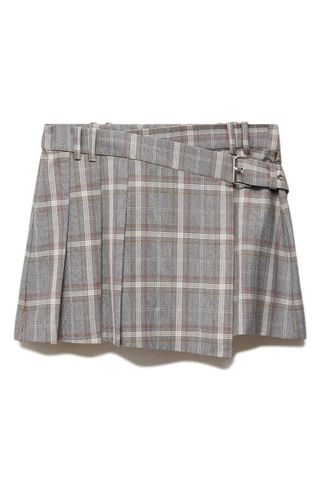 Plaid Wrap Miniskirt