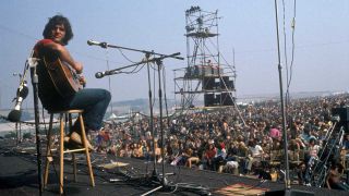 Ralph McTell onstage at the Isle Of Wight Festival
