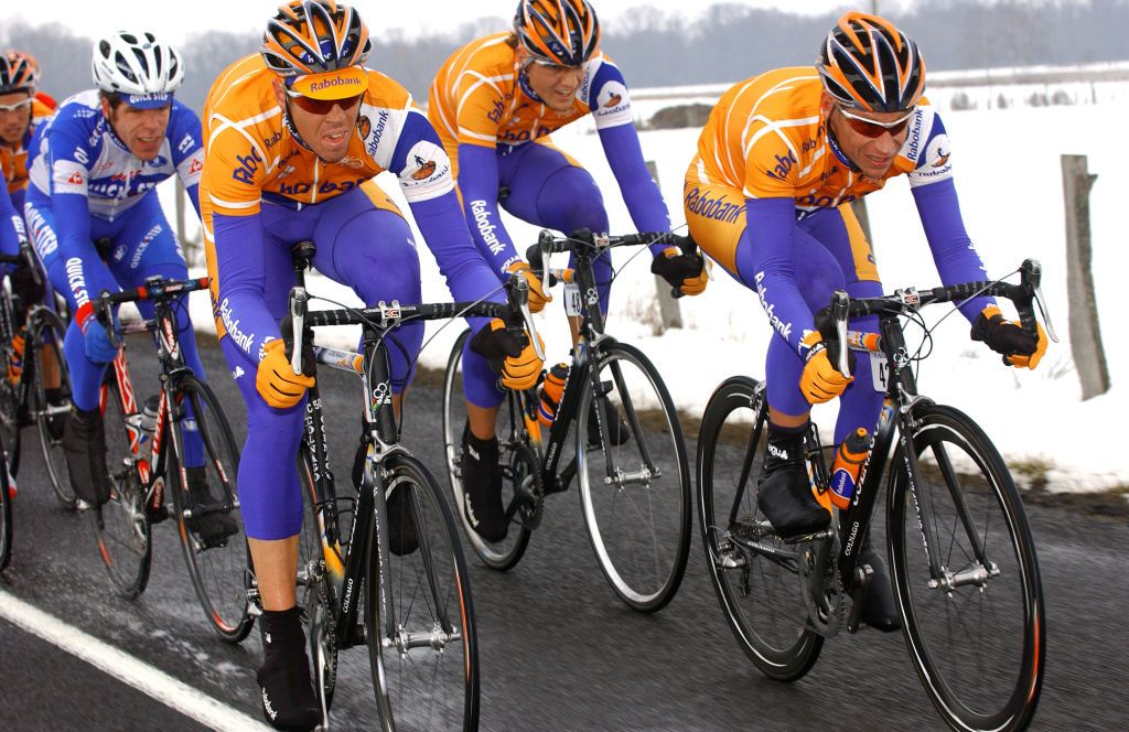 Cycling : Paris - Nice / Stage 2
BOVEN Jan ( Ned ) / HAYMAN Mathew ( Aus ) / SENTJENS Roy ( Ned ) / TANKINK Bram ( Ned )
Stage 2 : La Ch&Atilde;&cent;tre - Thiers
Etape Rit
