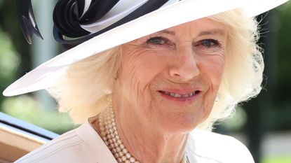 Queen Camilla’s monochrome Ascot outfit as she attends day four of Royal Ascot 2023