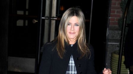 Jennifer Aniston is seen on November 16, 2014 in New York City 