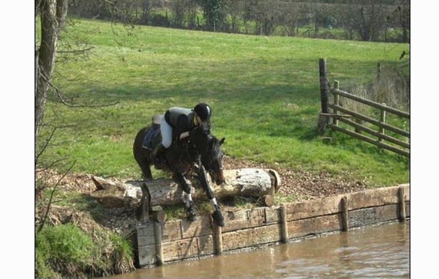 &ldquo;I defied gravity (and a dip) on my very clever 13.2hh who, on this day, was adamant he could see a shark in the water! Luckily for us, we stayed dry and didn&rsquo;t get eaten by the shark!&rdquo; &mdash; Briony Lusted
