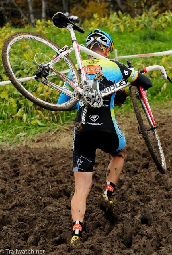 Adam Myerson (Smartstop-Mock Orange) got dropped from the leaders early in the race