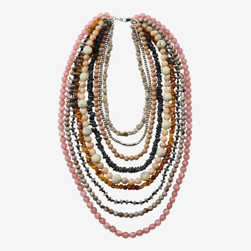 A multi-layered beaded necklace from Zara