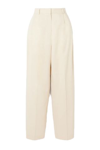 Toteme Woven Pleated Tapered Pants