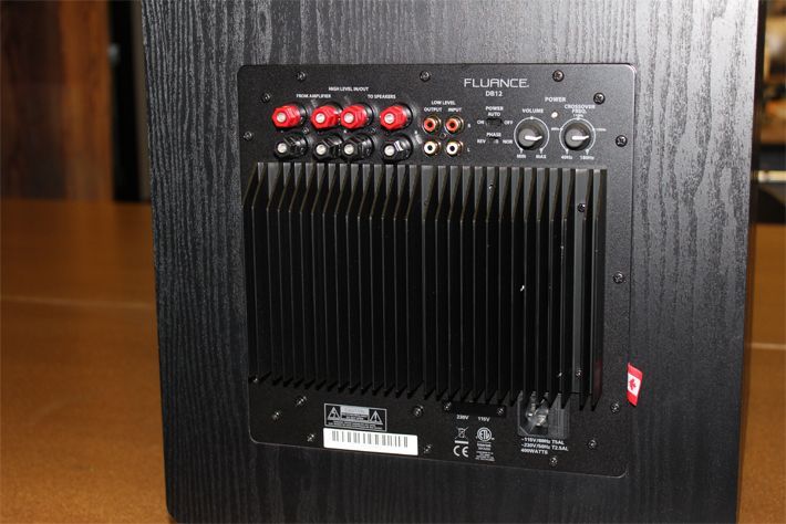 On the Fluance DB12&rsquo;s back panel, there is a heatsink to help dissipate heat from the amp.