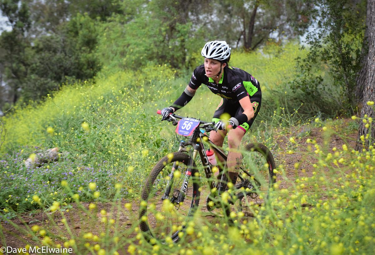 Jena Greaser riding to a top twenty finish in her first ever Pro-XCT race