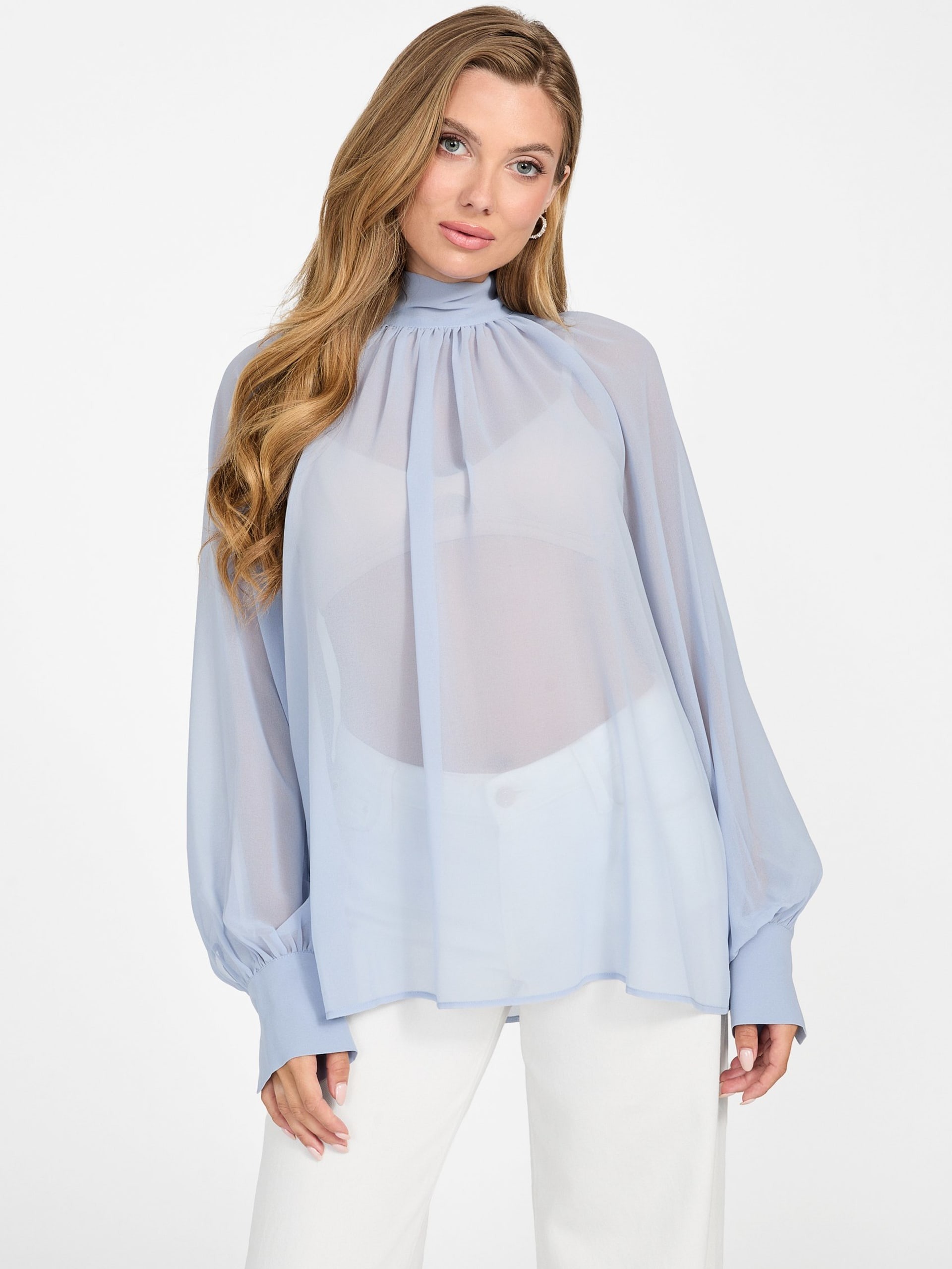 GUESS, Eco Audrine Bow Blouse