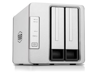 One of the best NAS drives, a Terramaster F2-223, on a white background