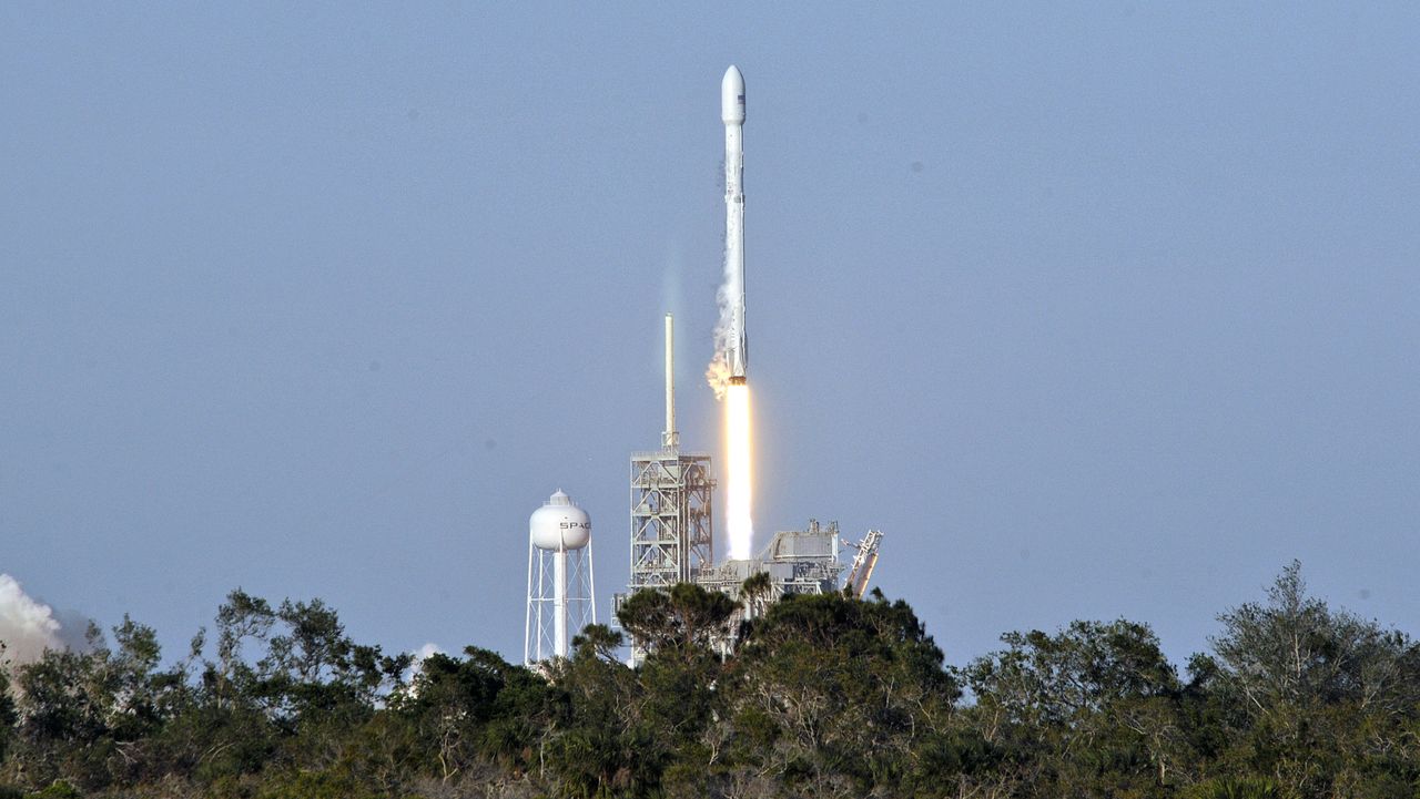 SpaceX Falcon 9 rocket at Kennedy Space Center