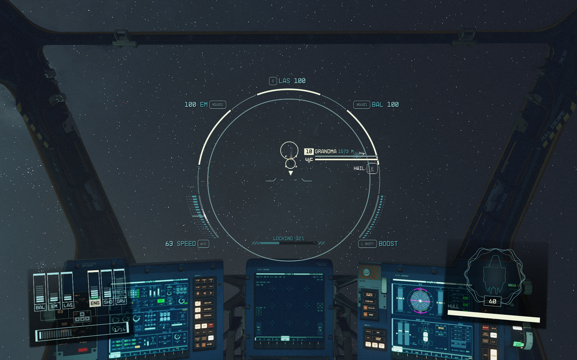 the starship cockpit screen in starfield