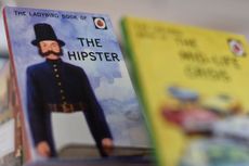 A general view of The Ladybird Book Of The Hipster on display in Foyles bookshop