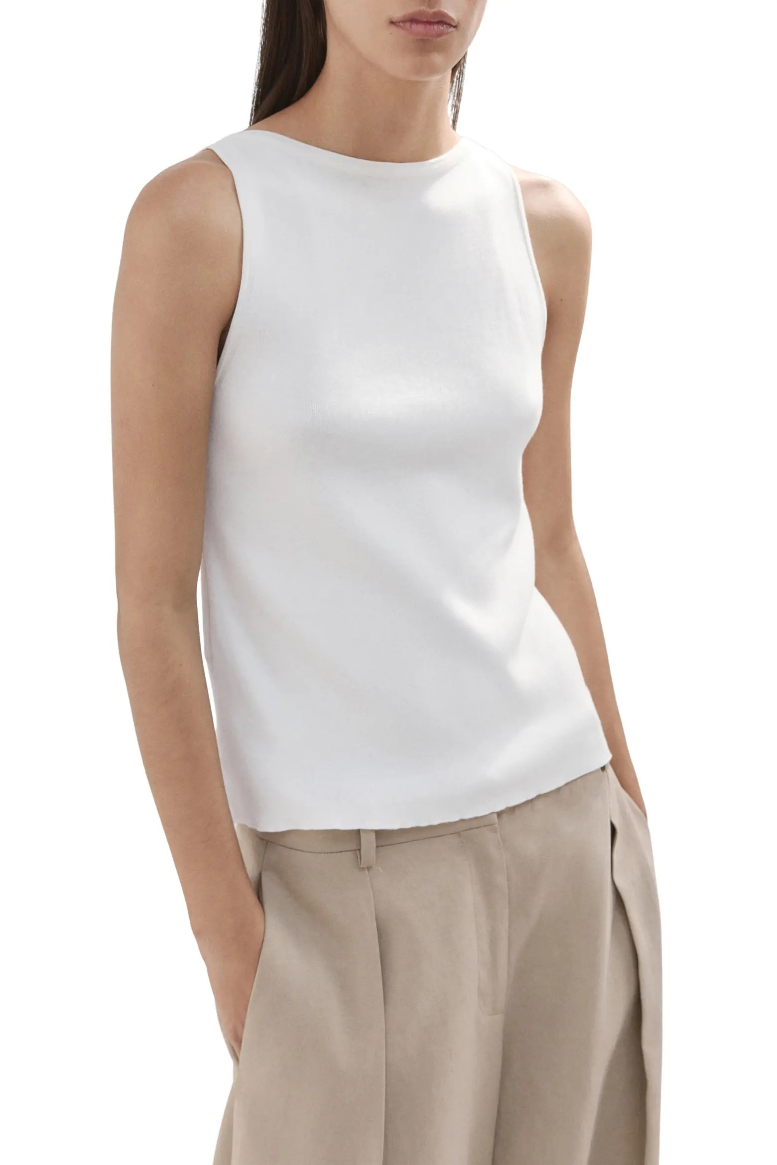 MANGO, Suenyo Boat Neck Cotton Blend Top
