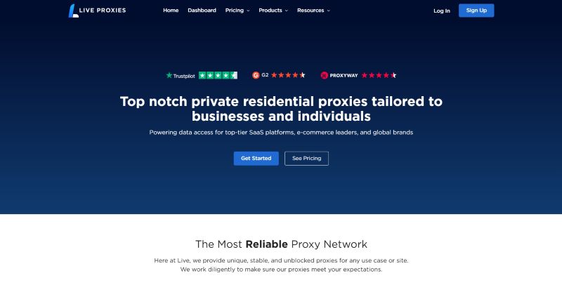 Live Proxies website