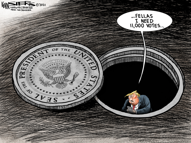 Political Cartoon U.S. Trump Georgia call