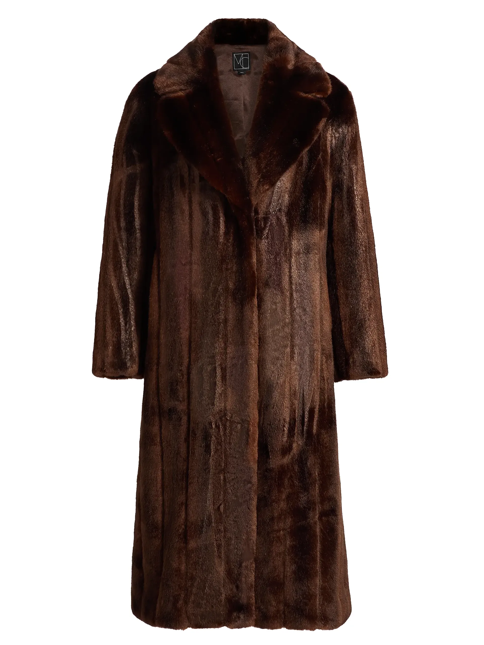 Mink Stripe Faux-Fur Coat