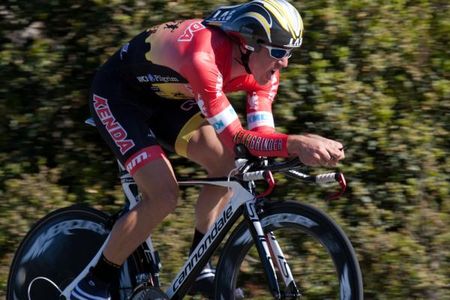 Andy Jacques-Maynes (Kenda-5 Hour Energy) maintained his overall race lead after the Sea Otter Classic time trial, where he finished second to teammate Nate English.